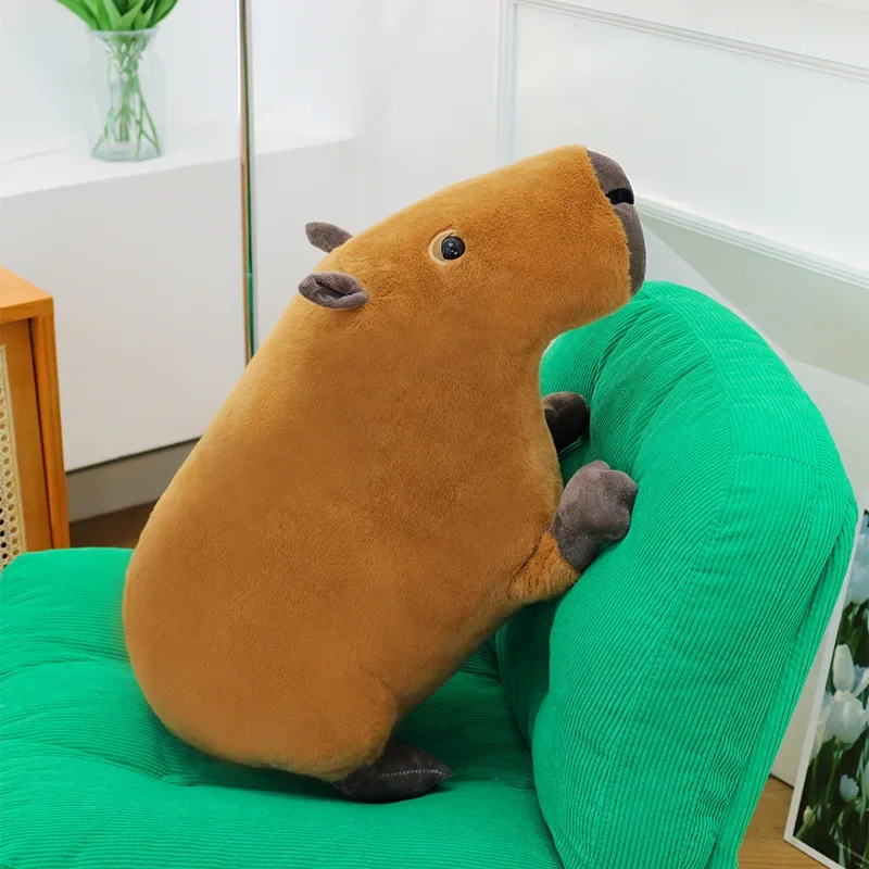 Juguete de peluche de capibara Kawaii, lindo Animal relleno, muñeco de capibara, divertido conejillo de indias, juguete suave para niños, regalo de cumpleaños