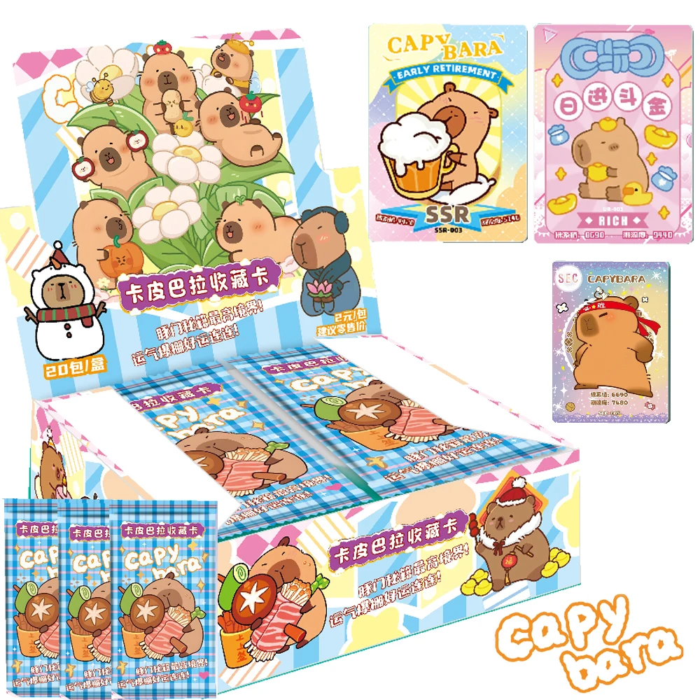 

Original Capybara Card For Children Kids Cute Animation Gentle Calm Personality Leisurely Character Booster Card Christmas Gifts