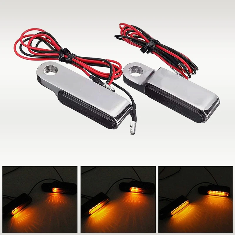 

Motorcycle Turn Signals lamp Indicators Amber Flowing water Flasher Handlebar 12V LED Turn Signal Lights for cafe racer