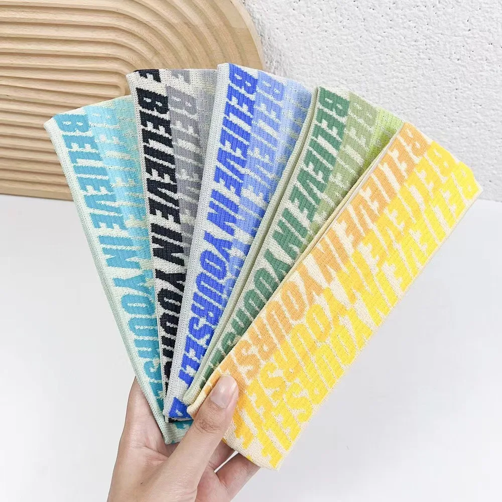 صيف جديد أزياء عصابة رياضية للرأس مرونة القطن تمتد اليوغا رباط شعر اضافية كبيرة واسعة عمامة أغطية الرأس لتشغيل اللياقة البدنية