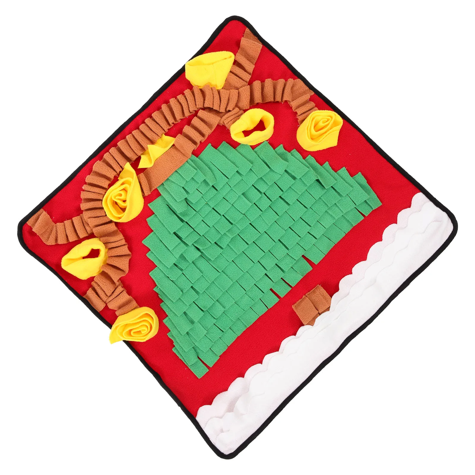

Christmas Style Dog Snuffle Mat Square Slow Feeder Pet Sniffing Pad Anti Training Foraging Mat