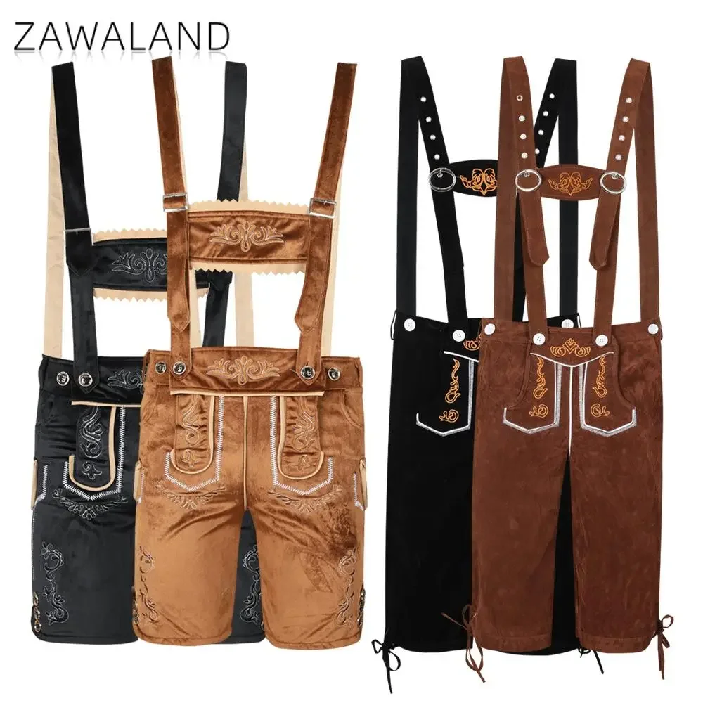 Zawaland Bier Festival Erwachsene Cosplay Kostüm Urlaub Party Lustige Mann Hosenträger Mittellange Hosen Leistung Überkleidung