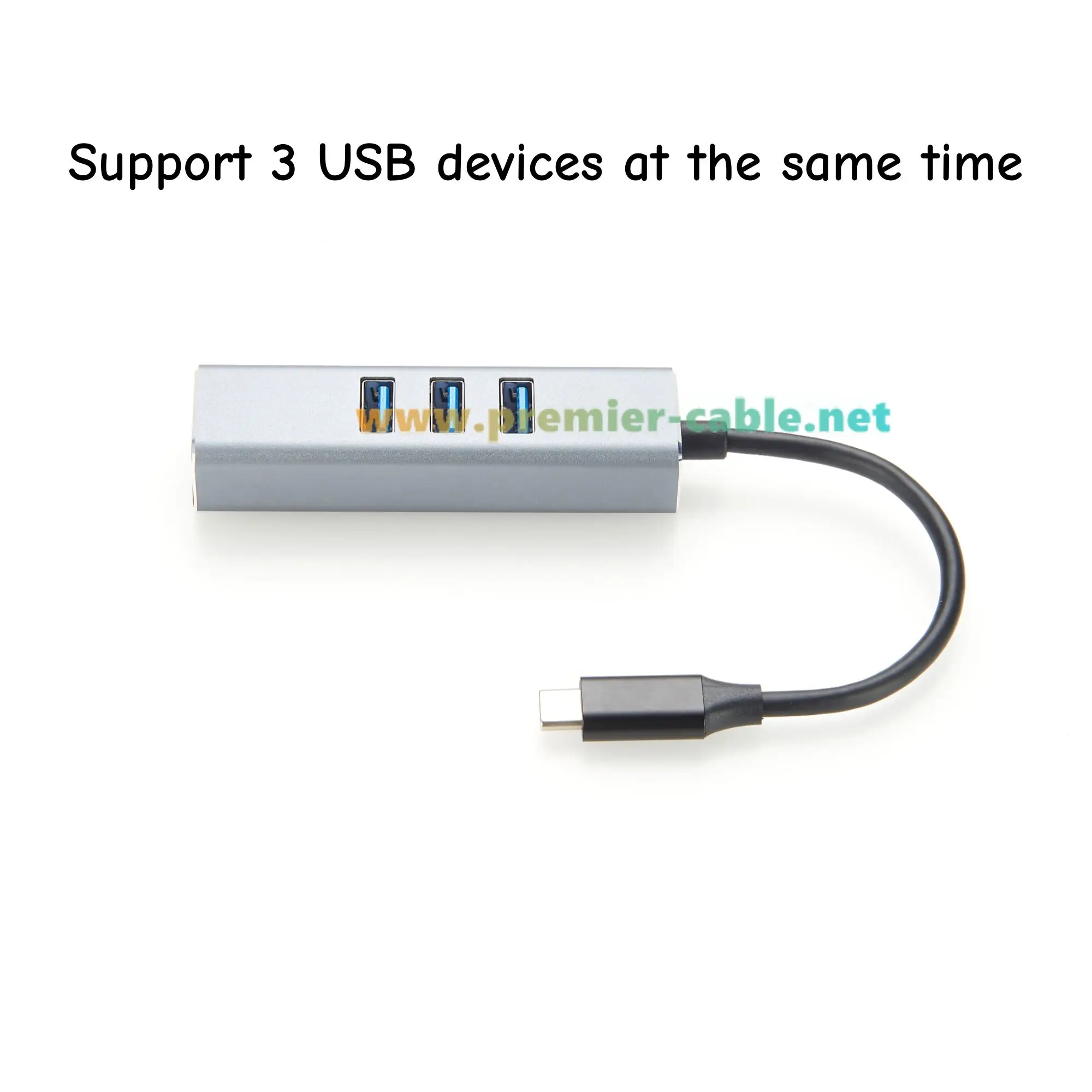 4 In 1 USB C Hub USB Type C to RJ45 1000Mbps Gigabit Ethernet Adapter with 3 USB3.0 Port USB 3.0 OTG Splitter LAN Netwok Card