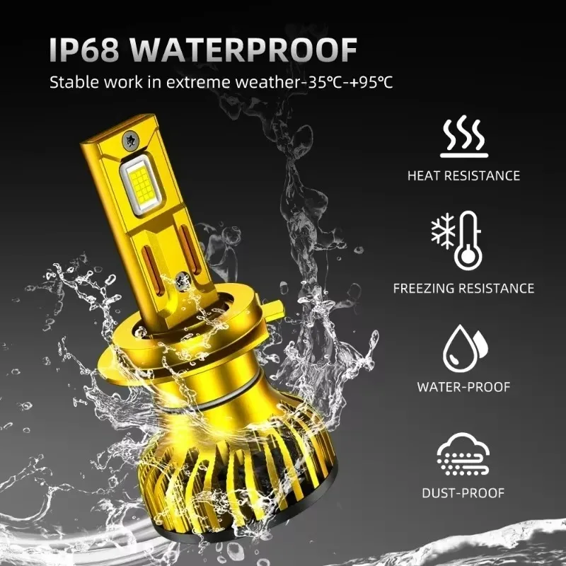 

Tiy 2PCS S9 Spotlight LED Headlights 4200LM Car Led Headlight Bulbs General CSP 6000K 9005 9006 H1 H7 H4 H11 IP68 Fog Lamp