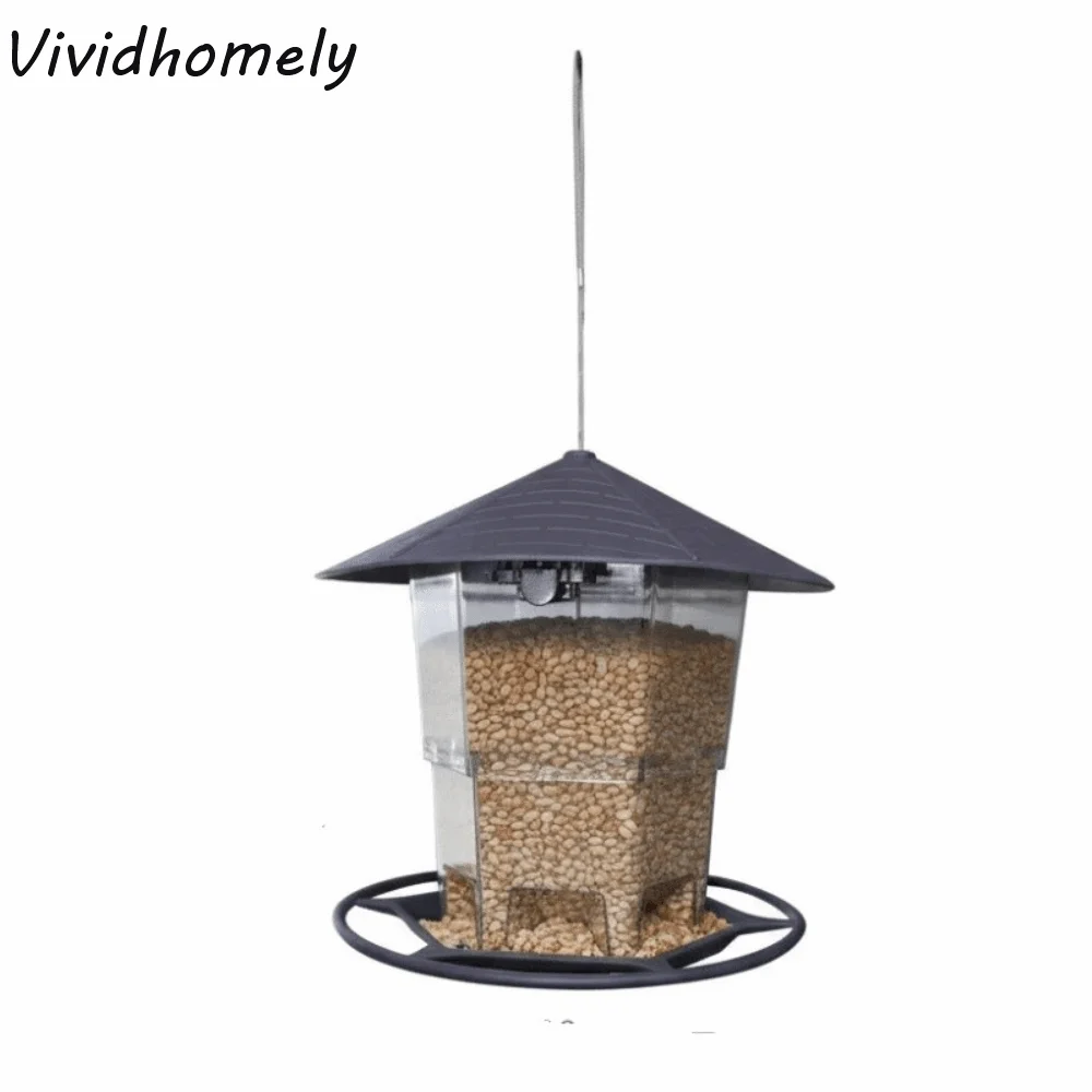 

Складная подвесная кормушка для птиц, водонепроницаемая, большой емкости, устойчивая к укусам, для диких птиц, дозатор корма для птиц, для сада