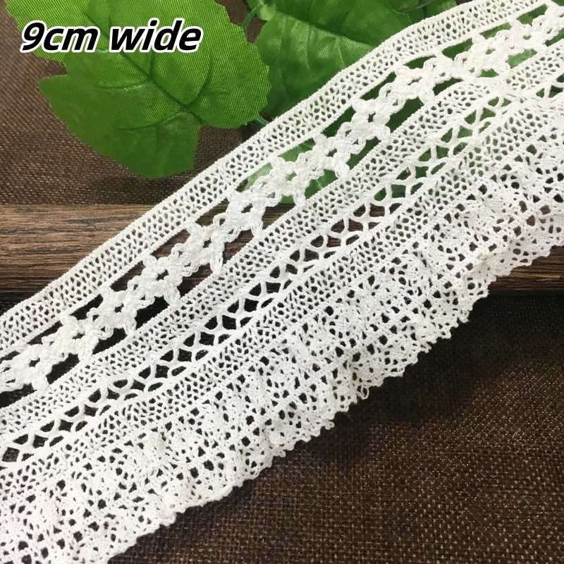 Widened Cotton Thread Embroidery Stretch Beige Lace DIY Clothes Skirts Home Textiles Bedding Underwear Pillows Sewing Materials