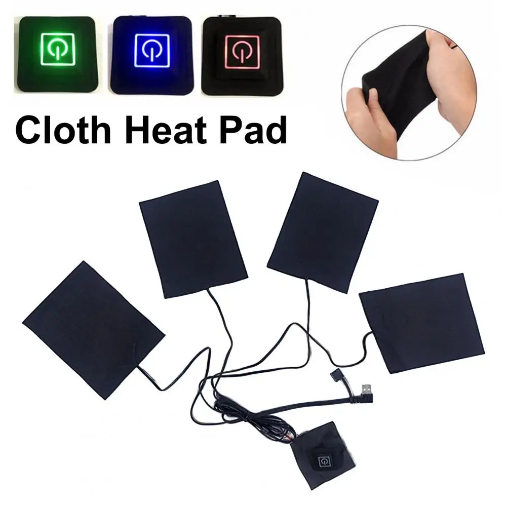 4 In 1 Heated Pad USB Carbon Fiber Heating Pad Hand Warmer USB Heating Film Electric Winter Infrared Fever Heat Mat