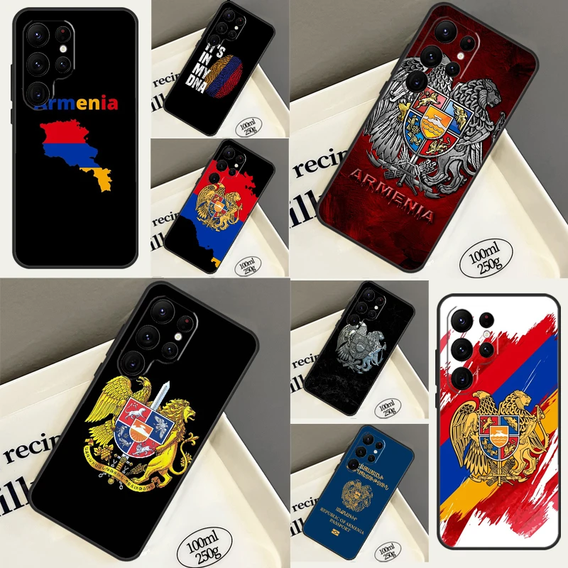 Armenia Armenian Flag Cover For Samsung Galaxy S22 S23 Ultra Note 20 S8 S9 S10 Note 10 Plus S21 S20 FE Back Case