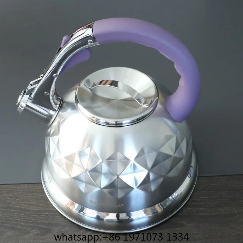Stainless steel kettle, whistle, kettle, household ringing kettle, double-bottom induction cooker, gas stove