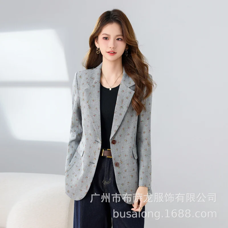 2025New style blazer with a business vibe, long-sleeved professional women's suit, formal women's jacket, workwear25108