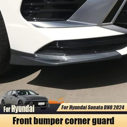 For Hyundai Sonata DN8 2024 Front bumper anti collision decorative strip Front bumper protection corner wrap modification