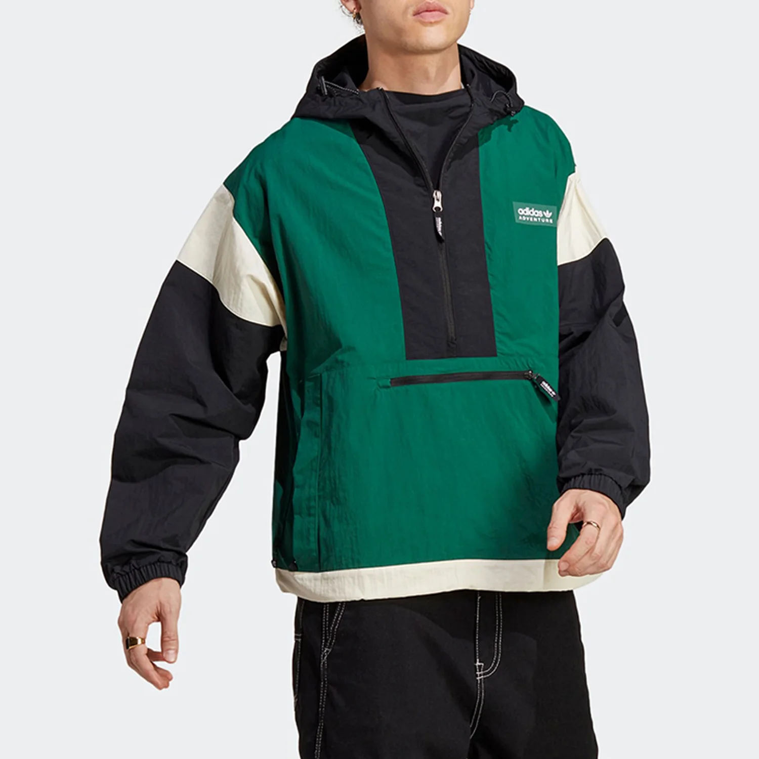 سويت شيرت Adidas الرسمي الأصلي للرجال ذو القلنسوة بنصف سحاب IC5640