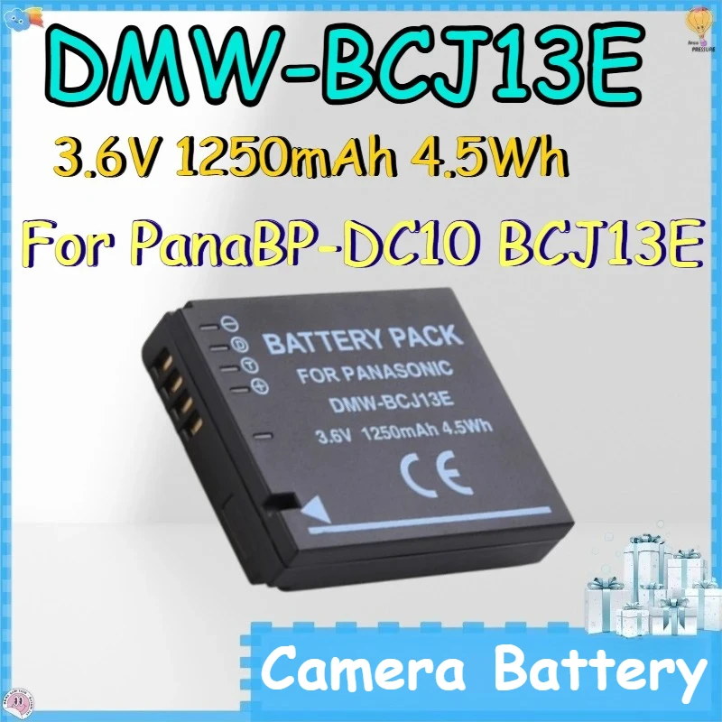 DMW-BCJ13E 3.6V 1250mAh 4.5Wh Camera Battery for PanaBP-DC10 BCJ13E Long Lasting Rechargeable Lithium-ion battery