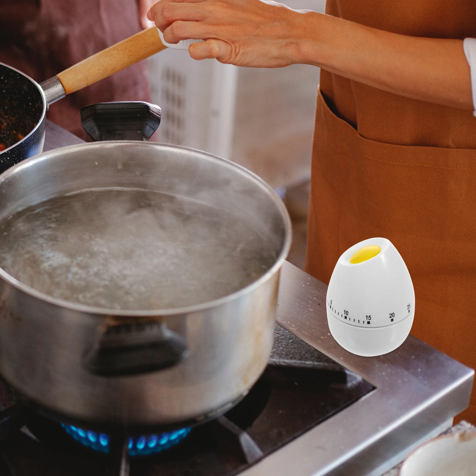 

Egg Shape Mechanical Kitchen Timer Cute Manual Cooking Timer Manager for Classroom Study Baking