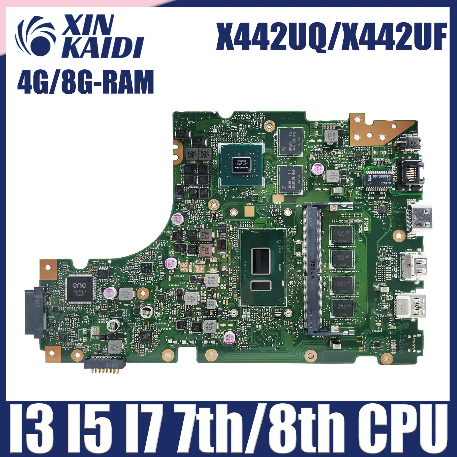 

X442UQ Mainboard For ASUS X442UF F442U A442U X442U A480U R419U X442UN X442UQR X442URR X442UR X442UF CPU I3 7th/8th 4G/8G