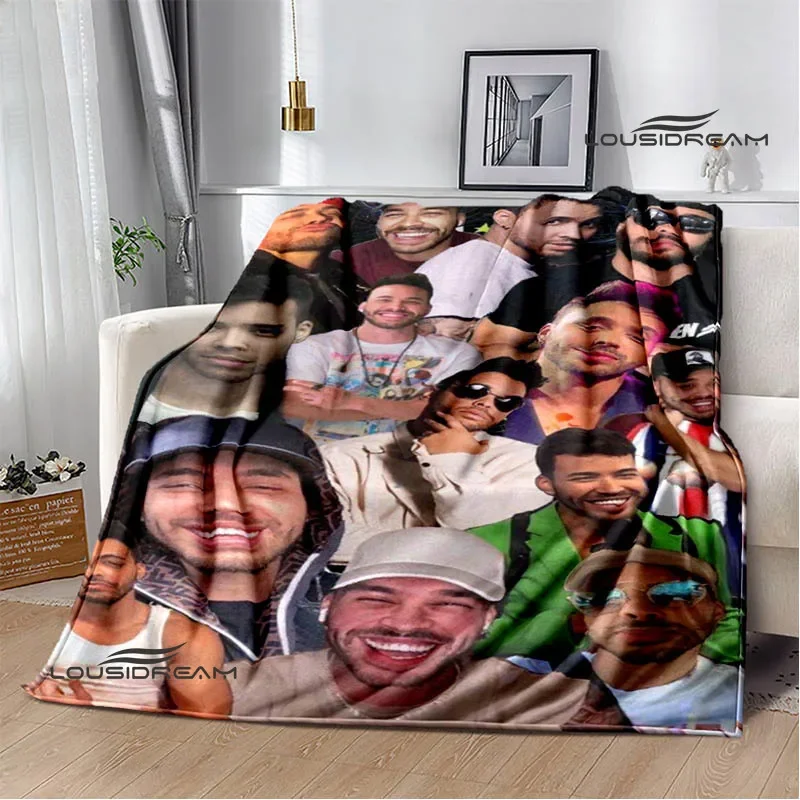 Latin singer Romeo Santos printed blankets Flange Warm blanket soft and comfortable blanket picnic blankets birthday gift