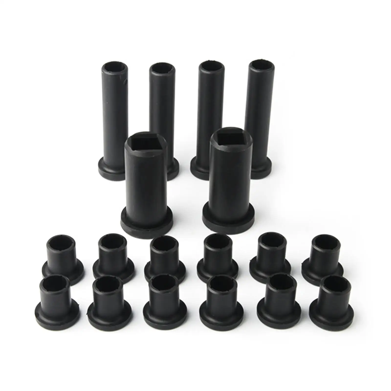 Black Rubber Rear Suspension Bushings for Polaris Sportsman 700 a Arm Short Long Lower Control Spacers Kit
