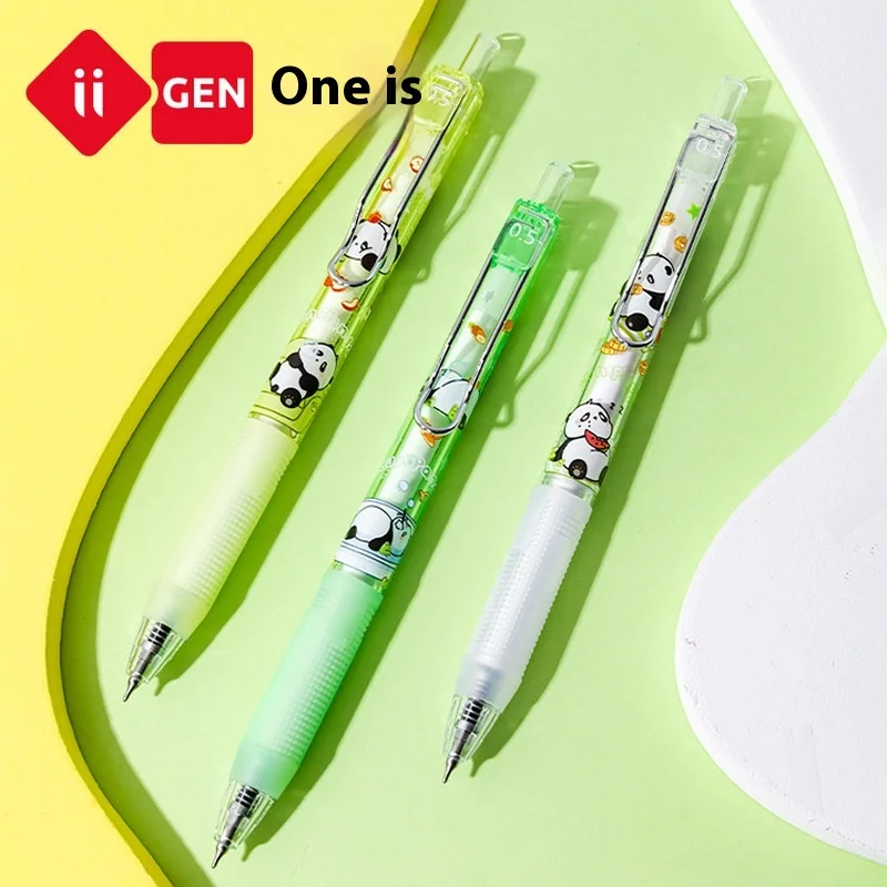 Iigen Stationery Kun Panda Little Magic Point Roller Ball Pen Originality Student Lovely Press The Neutral Pen Signature Pen