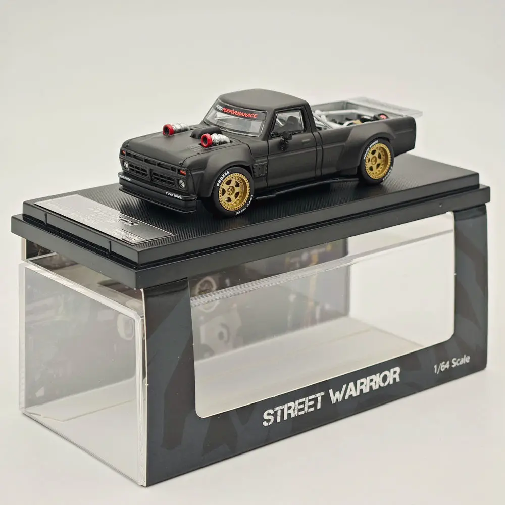 SW 1:64 F-150 Performance Hoonigan 1977 пикап Черная литая под давлением модель автомобиля Коллекция SW 1:64 F-150 Performance Hoonigan 1977 пикап Черная литая под давлением модель автомобиля Коллекция