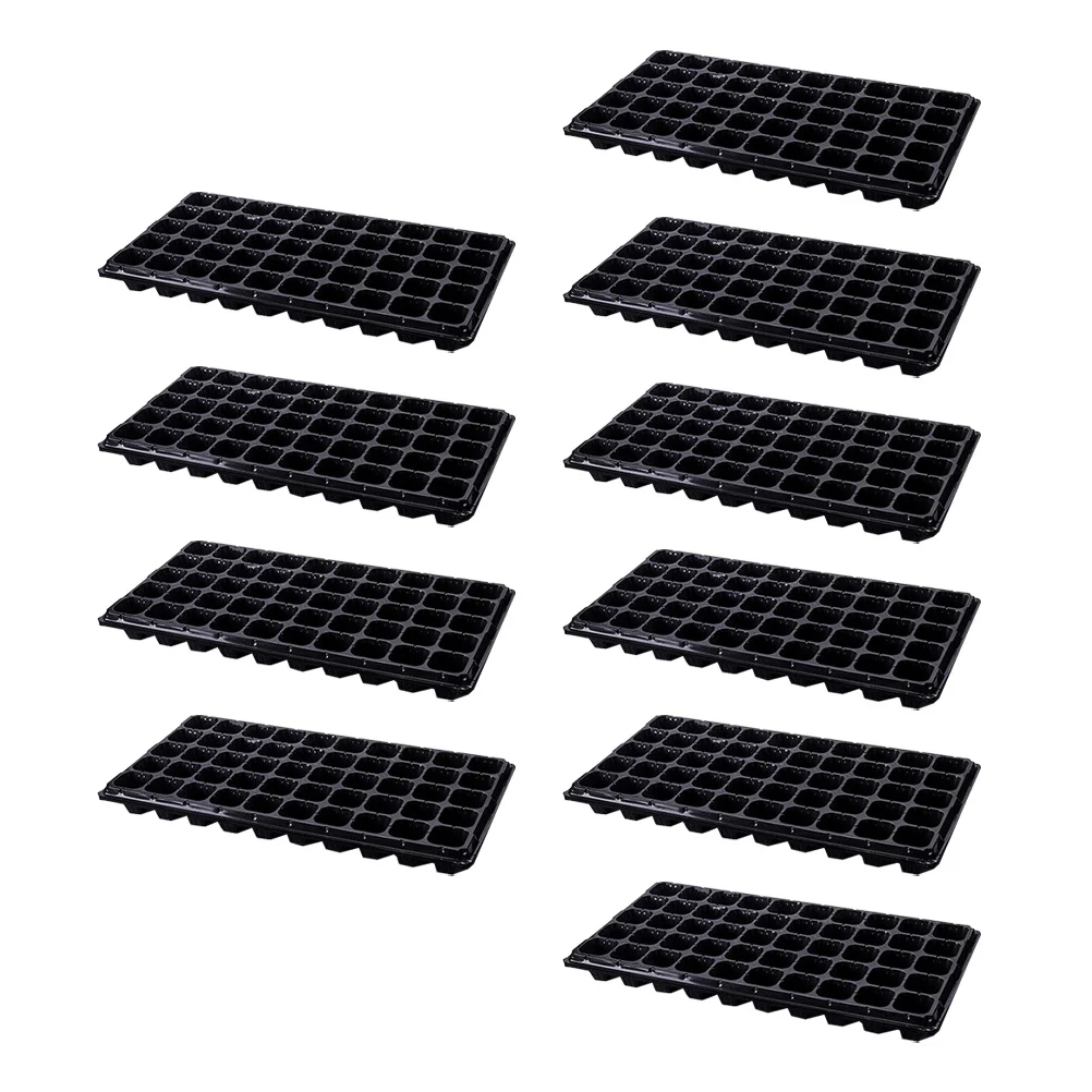 10pcs 50 Hole Seedling Tray Garden Starter Plant Plastic Germination Planter Easy Transplant Prevent Shaking Optimal Growth