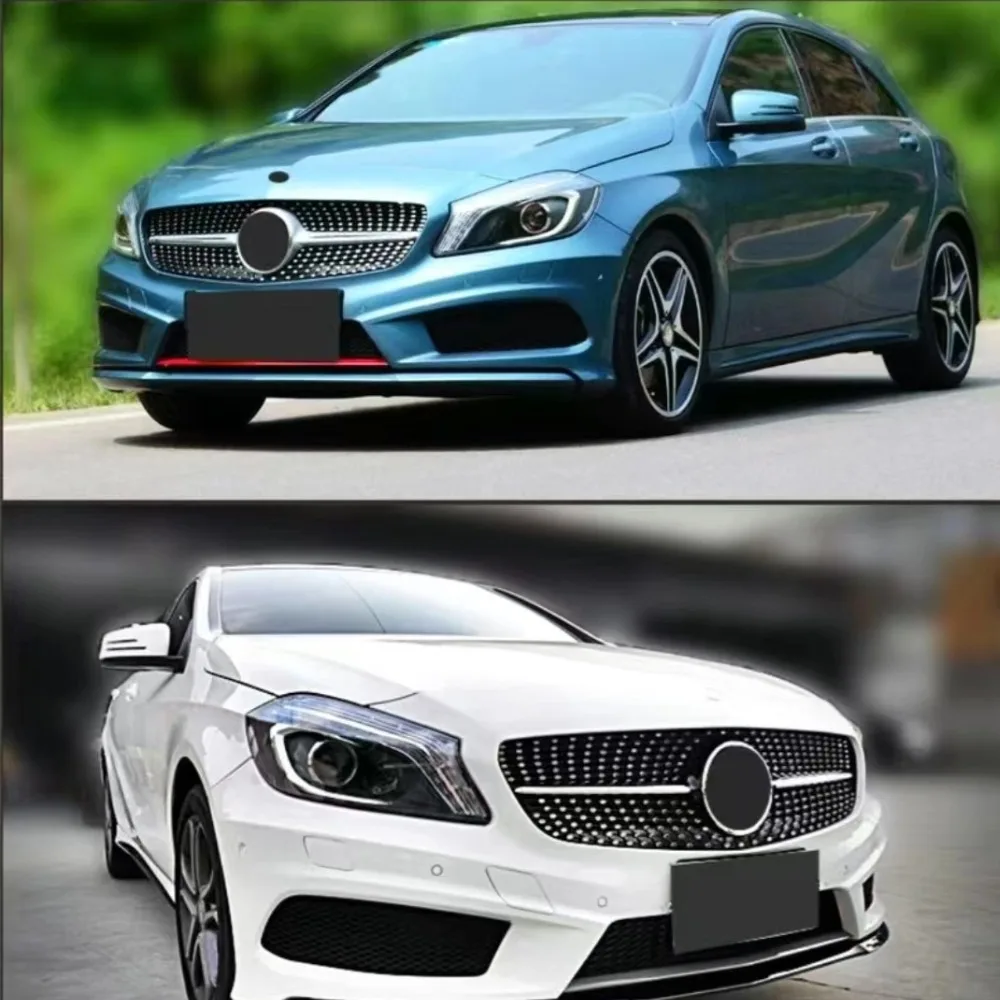 Für Mercedes-Benz A-Klasse C-Klasse W176 A35 A180 A200 A250 A260 2013-2018 Upgrade Frontgrill Kühlergrill Stoßstangengitter Tuning – Detail 3