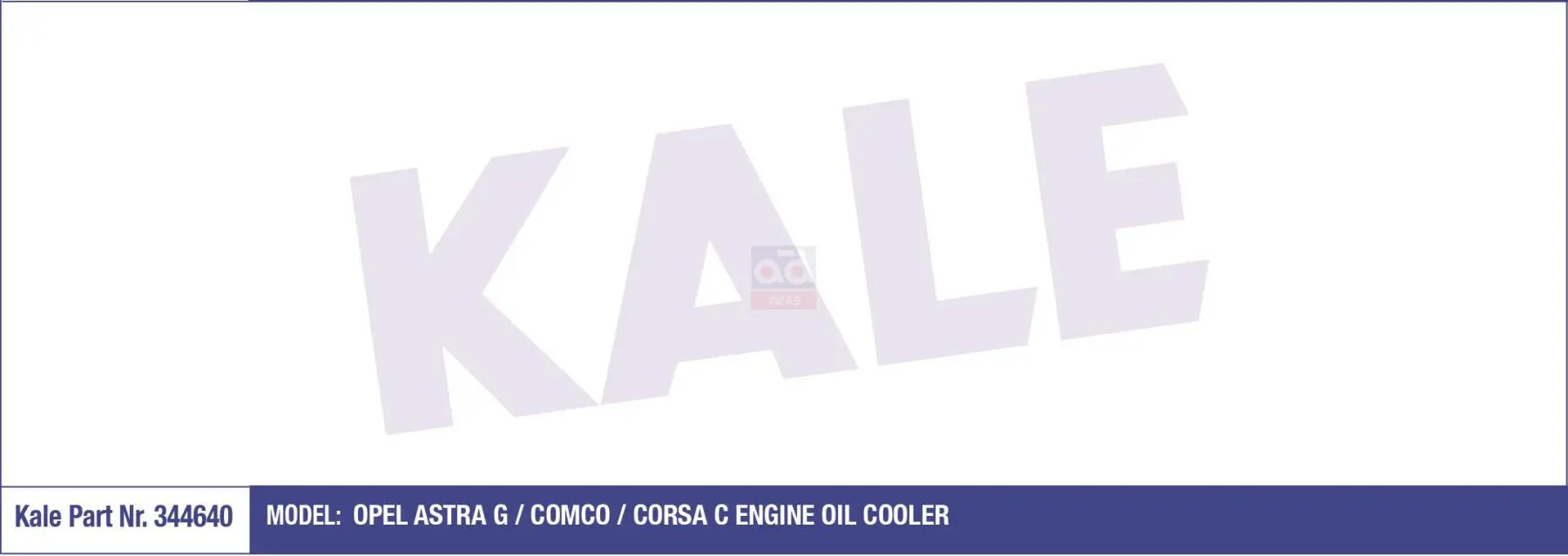 Store code: 344640 for oil cooler ASTRA.G-CORSA.C 1.7d * Y17DT * Y17DT *