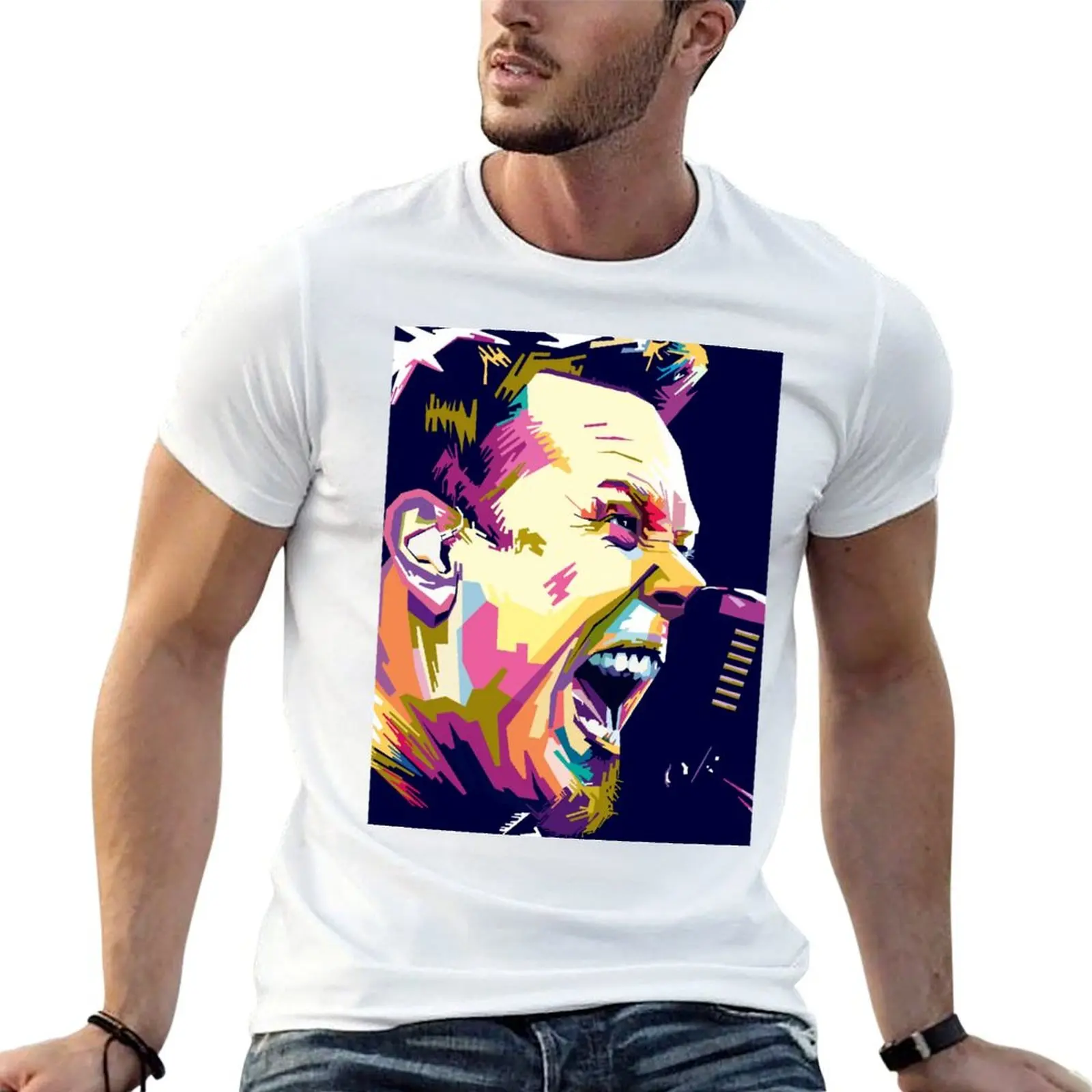 

James Hetfield Ilustration art T-Shirt graphic t shirts for man man t shirts high quality luxury brand T-Shirt