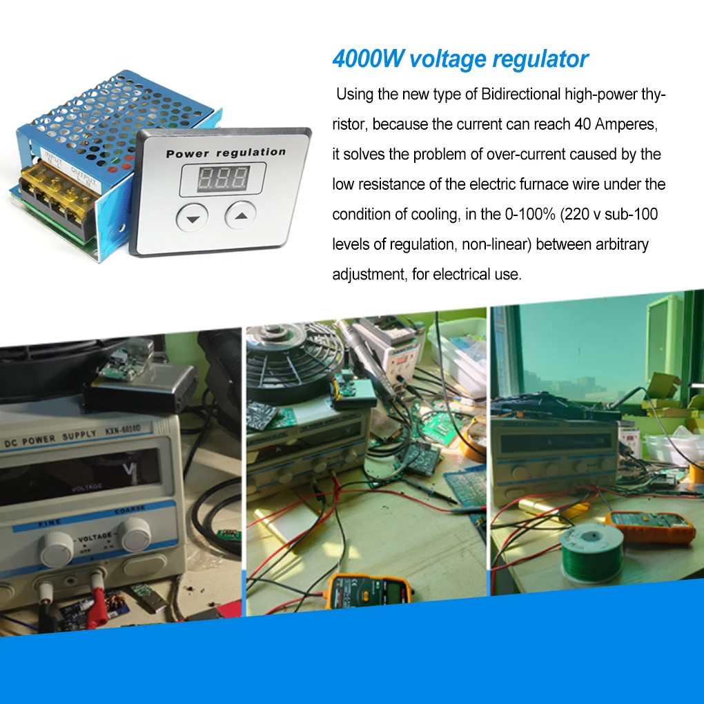 

Voltage Regulator Iron LED Screen No Noise Pocket-size Adjustable Speed Controller Adjustment Corrugated Motor Governor