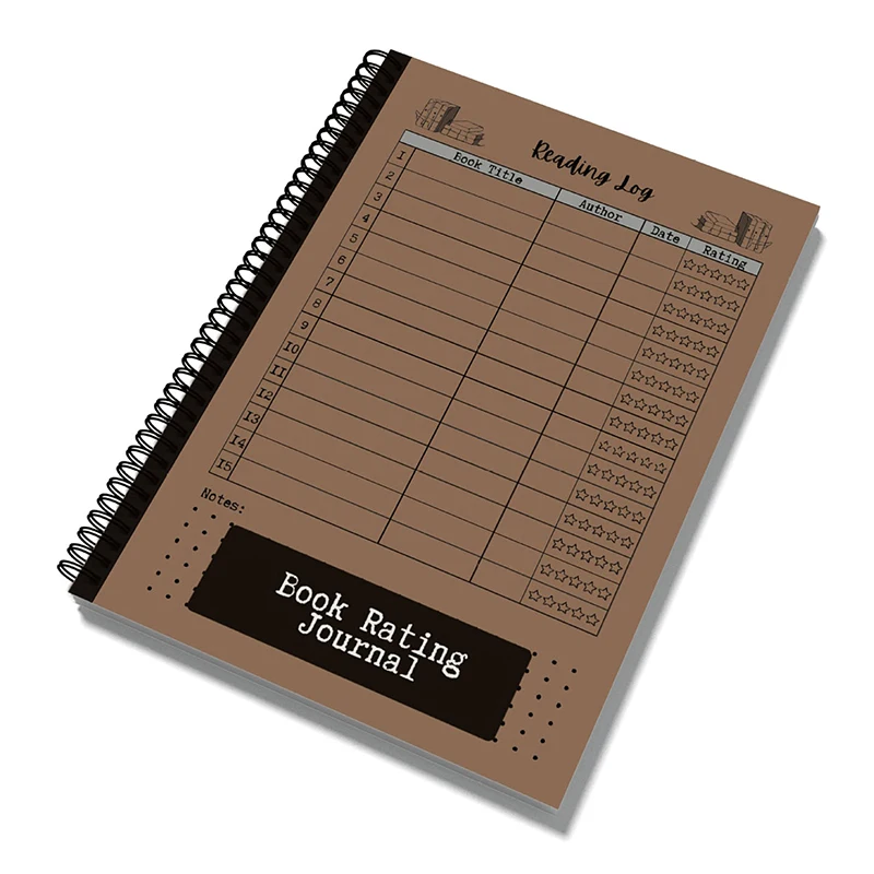 Compact leesdagboek - Volg uw vooruitgang met boekraten, notities en lijsten - Ideaal cadeau voor boekenliefhebbers en voordelige lezers