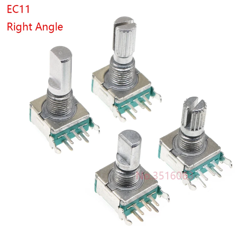 5PCS Right Angle EC11 360 Degree Rotary Encoder with switch Audio Digital Potentiometer 15MM 20MM 5PIN Push button Coding knob