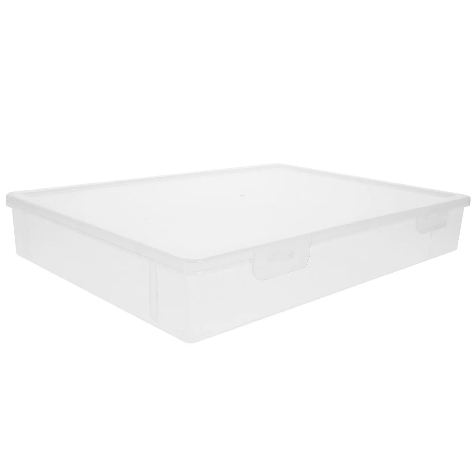 

Clear PP File Box with Lid for Home Office Paper Organization Stackable Non Deformable Document Protector Magazine Photo