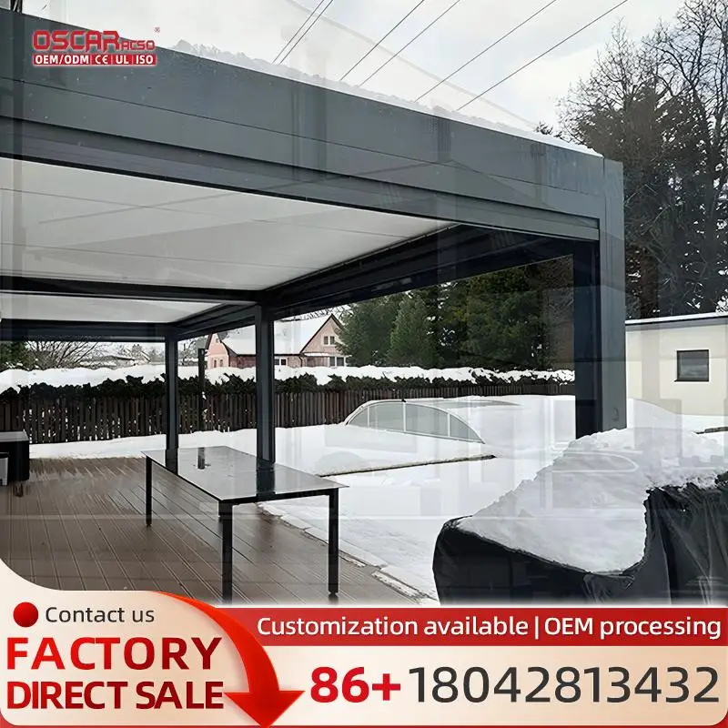 

Bioclimatic Aluminum Louvered Pergola with Integrated Heating Sleek Sturdy for Garden Patio Backyard pergola