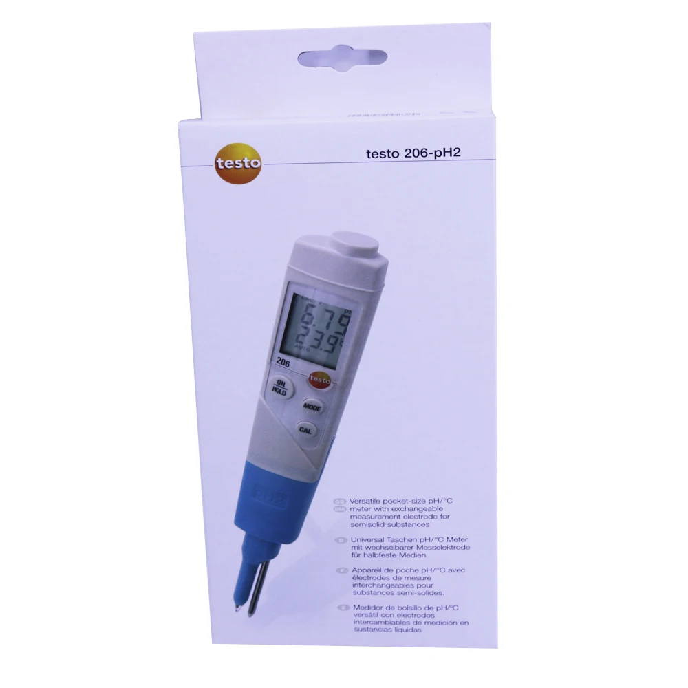 Imagem -06 - Testo-semi-sólido Medidor de ph Digital Cheese Yogurt Tester Ph2 a 14 ph 0563 2062 206