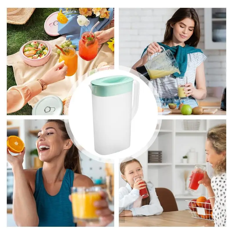 إبريق ليمون للثلاجة ، حاوية ثلج ، مقاوم للحرارة والبرودة ، إبريق ثلاجة ، إبريق ماء لحليب الصويا ومشروب القهوة ، #4