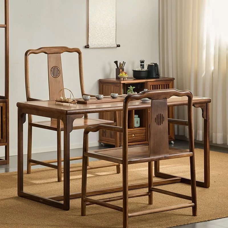 South American walnut armchair solid wood chair simple and casual and comfortable sedentary tea chair