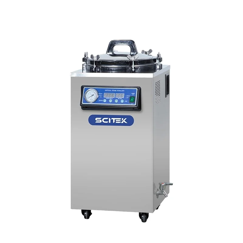COOFULL Vertical Pressure Steam Sterillzer Microcomputer Automatic Control Stainless Steel Digital Display Touch Button for Lab