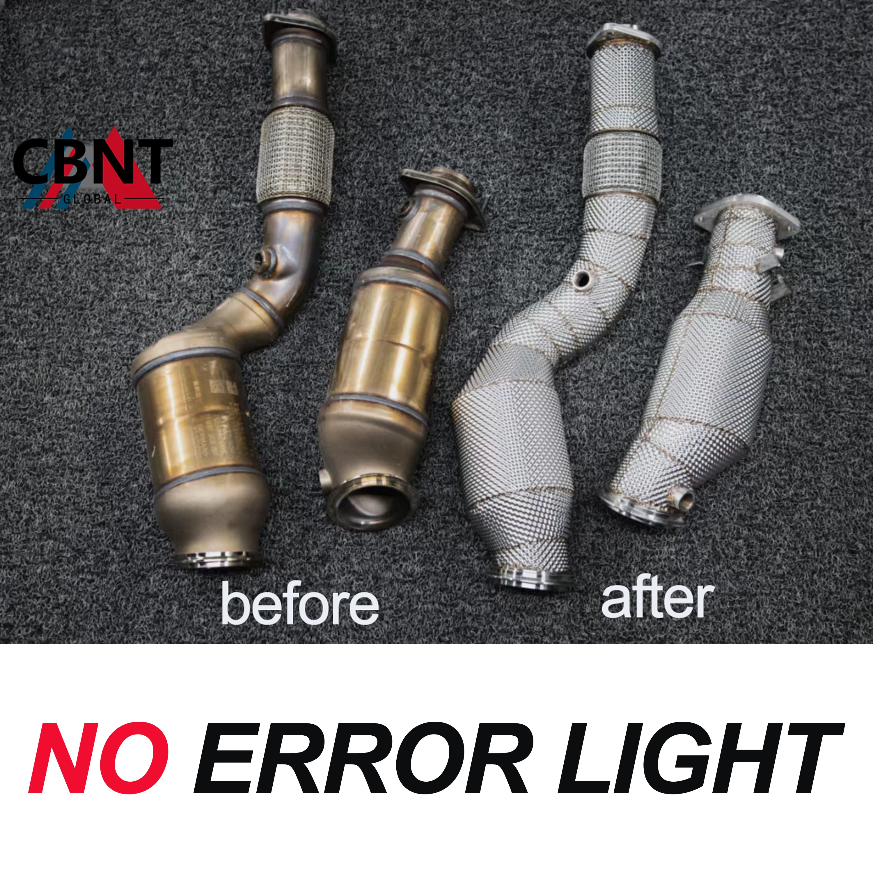 

CBNT High Quality Exhaust Pipe for BMW G80 M3 G82 M4 G87 M2 S58 3.0T No Error Light Downpipe with three Ternary Catalytic Header