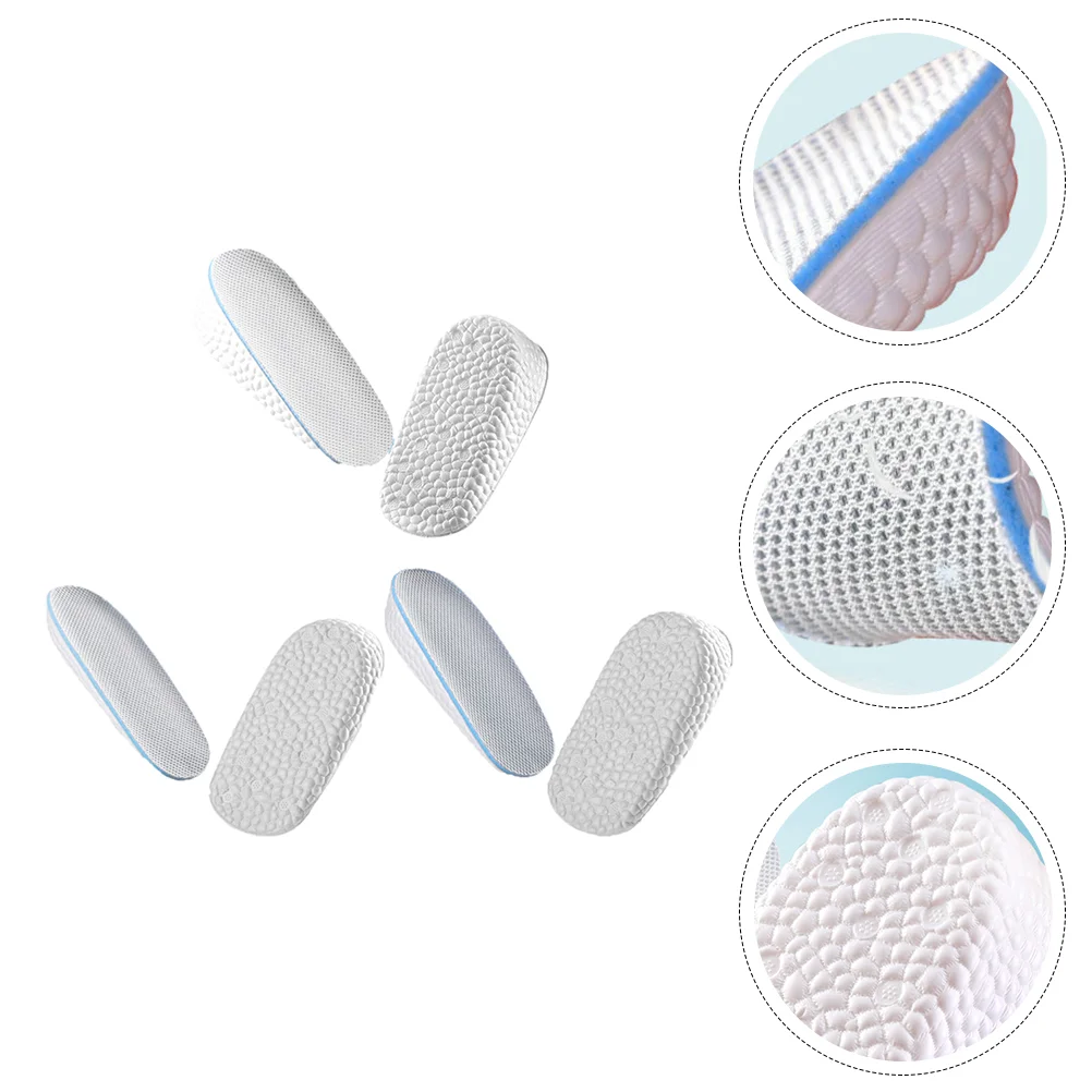 3 Pairs Inner Heightening Half Pad Shoe Lift Insoles Shoes Rise Breathable Detachable Sports Popcorn Foaming Men and Women