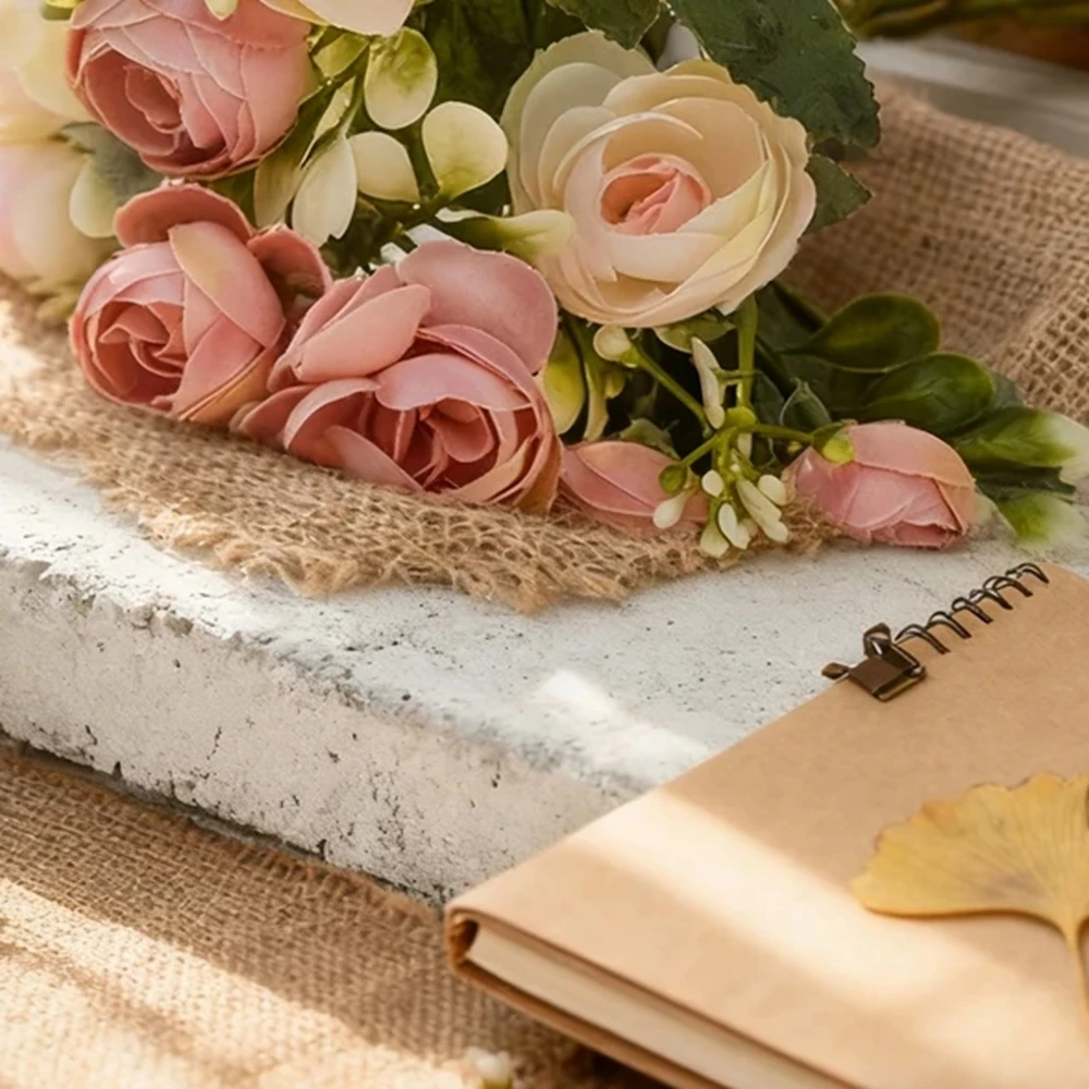 

5Pcs Small Tea Bud Artificial Flowers Silk Roses Wedding Outdoor Yard Garden Party Home Room Decora Floral Arrangement Festival