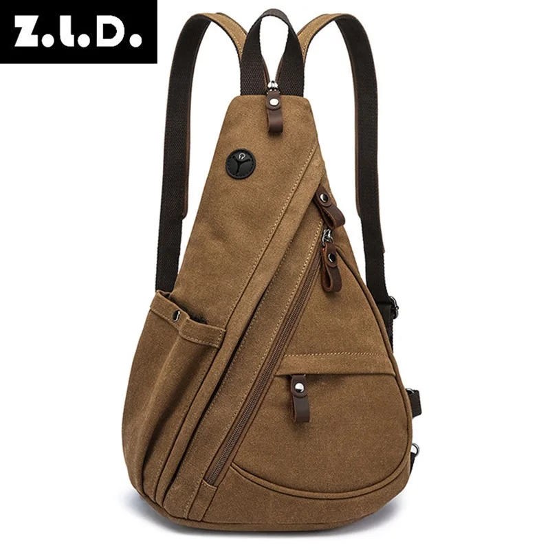 New Sling Backpack Canvas Crossbody Daypack Sac Bandoulière Femme Mochilas Informales Travel Back Pack Retro Mochila De Hombre