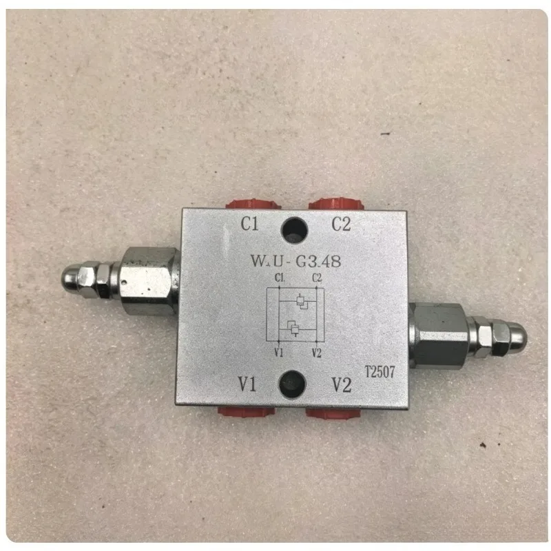 VAU-G1/4 G3/8 G1/2 Cross Relief Valve Hydraulic Anti-Shock Buffer Safety Valve for Double Acting Hydraulic Cylinder Motor