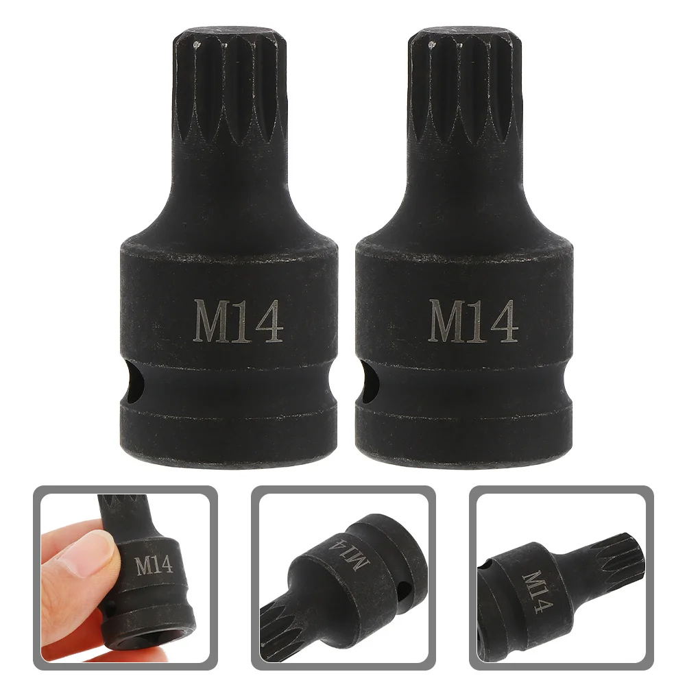

2Pcs Triple Square Sockets Brake Maintenance Tool Kit Durable Efficient Screw Removal Sleeves Triple Square Sockets