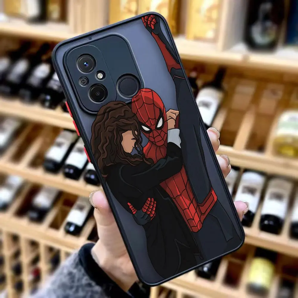 Matte Case for Redmi A1 K50 K40 GAMING K30 K20 10X 10C 10 9C 9T 9A 9 8 PRO 4G 5G Case Funda Coque Marvel Avengers Heros Faceless