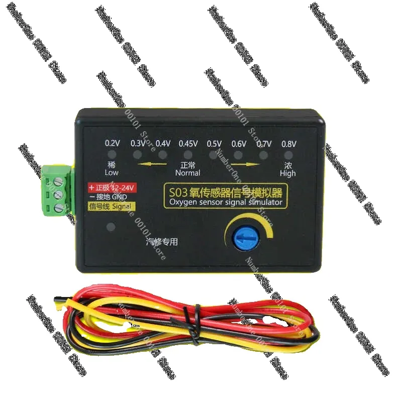 S03 Oxygen Sensor Signal Simulator, Adjustable Voltage 0-0.9V Four-Wire O2 Sensor Analog Tester for Auto Diagnostic Tool