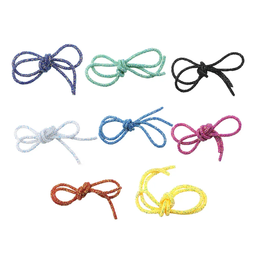 8 قطع من إكسسوارات الحبال اللامعة المزخرفة الملونة DIY لتزيين الأحذية، أحذية يدوية متعددة الأغراض