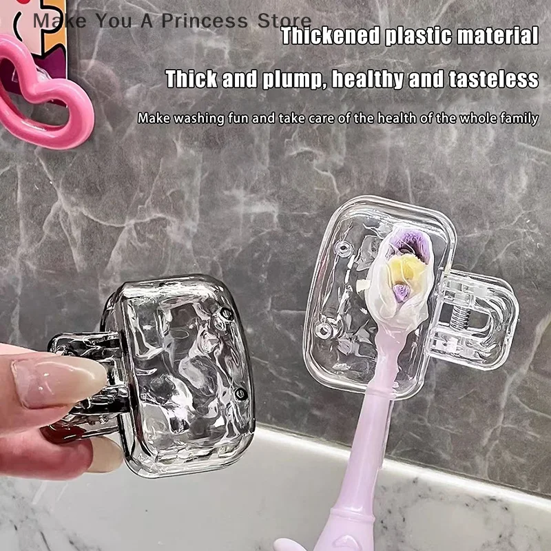

Portable Toothbrush Head Cover Clips Plastic Dustproof Head Germproof Protector Caps Travel Hiking Camping Bathroom Accessories