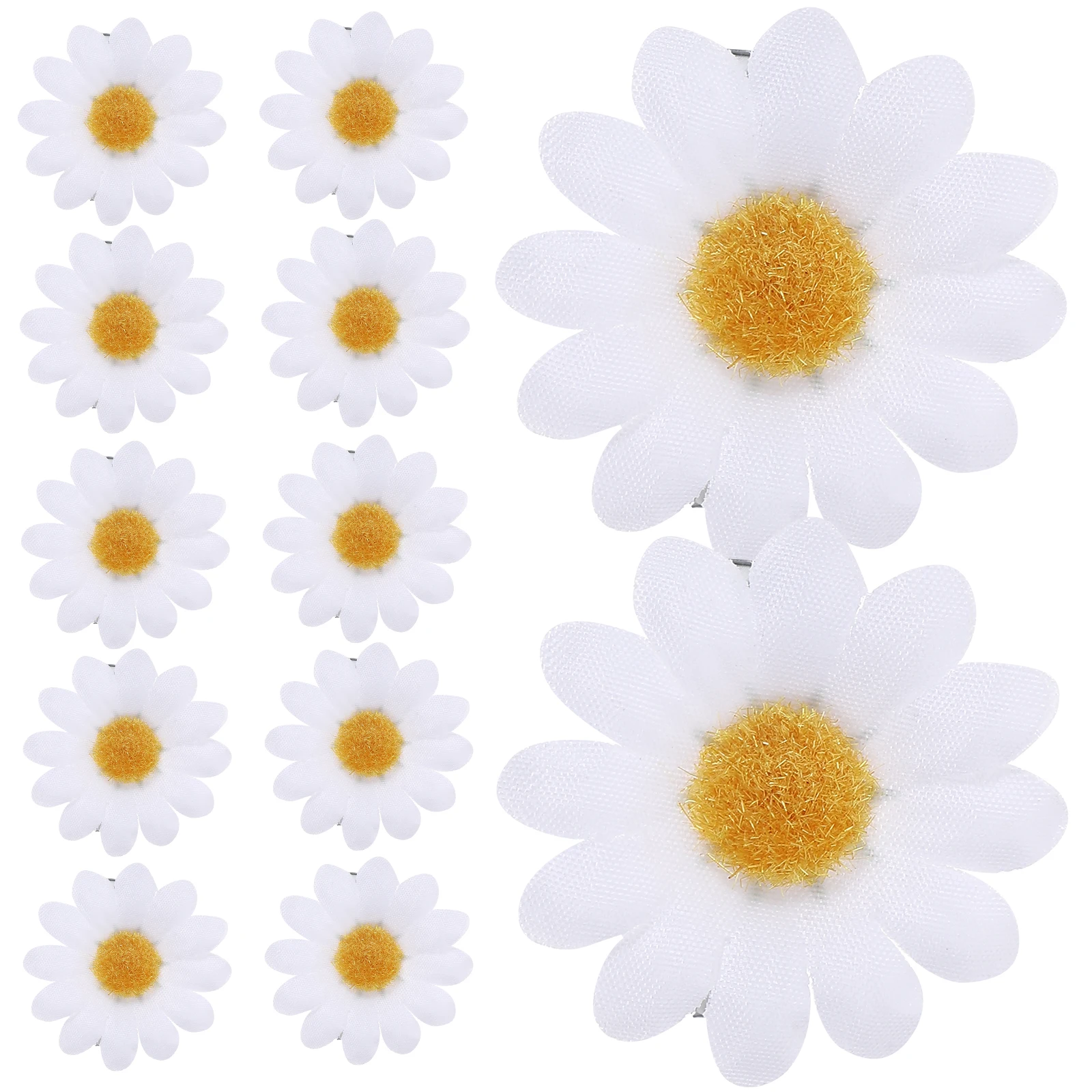 

12 Pcs Daisy Hair Clips Women Barrettes Girl Hairpins Durable Long Lasting Wedding Party Daily Accessories Hair Care Styling