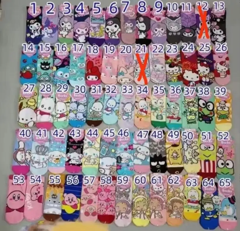 

30pairs/lot! Wholesale! Popular Cartoon Lovely Printed Socks New Fashion Kawaii Socks