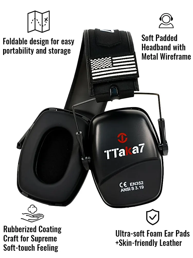 غطاء للأذنين، سماعات رأس نشطة لإطلاق النار، حماية السمع الإلكترونية، حماية الأذن، تقليل الضوضاء، سماعة رأس الصيد النشطة #3