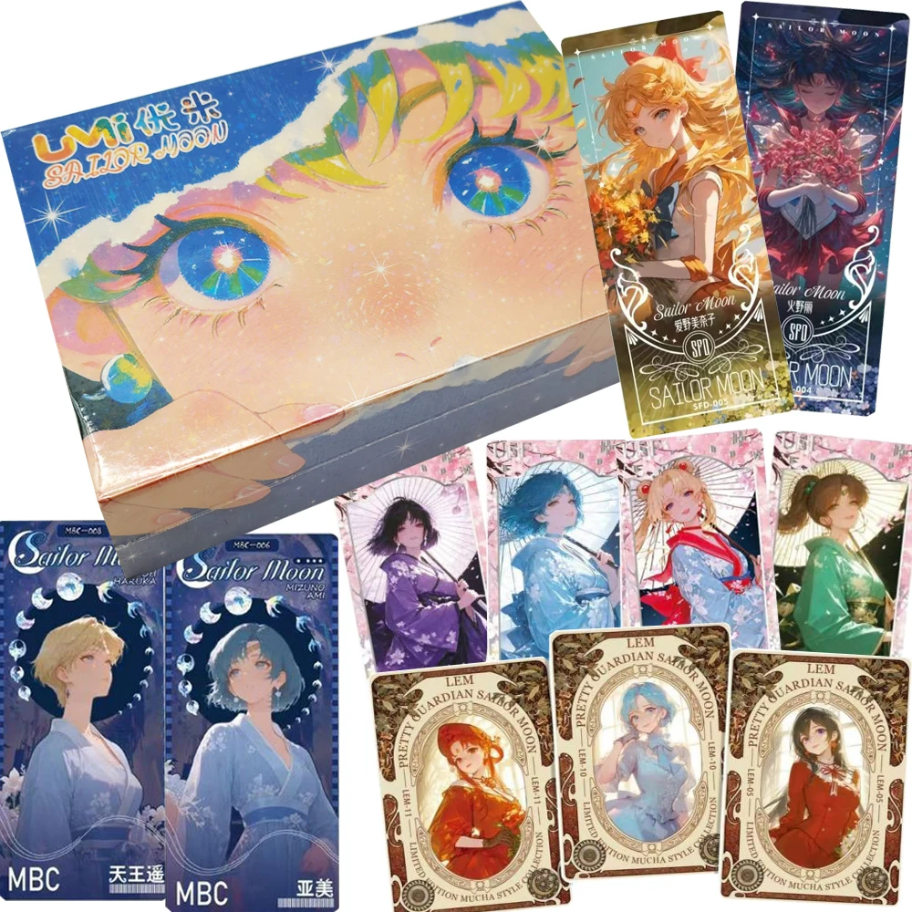 

Anime Sailor Moon Collection Cards Magical Girls Exquisite Art Exclusive Personality Charm Rare Limited Character Cards Toy Gift